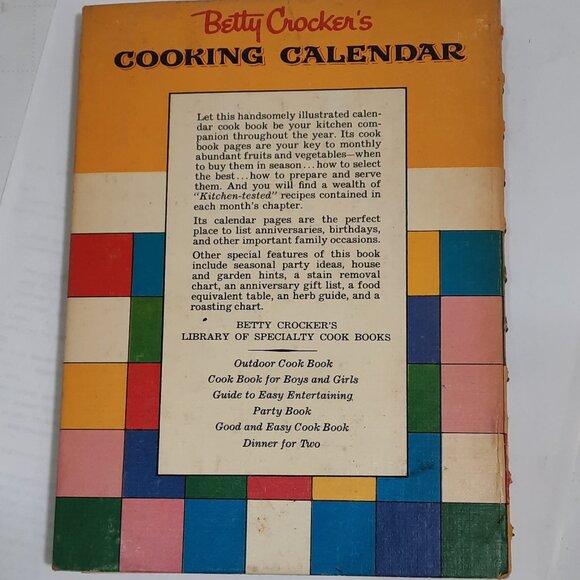 Betty Crocker’s Cooking Calendar, 1st Ed, 1st Printing, 1962 Vintage Cookbook - Picture 12 of 12